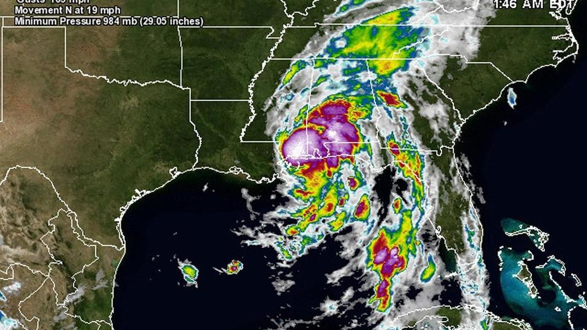 Hurricane Nate makes landfall in 2017.