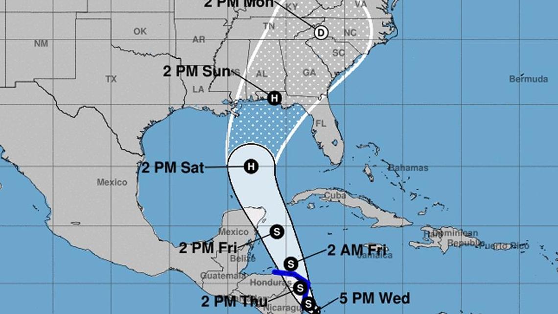 Hurricane Nate could hit the Coast late this weekend