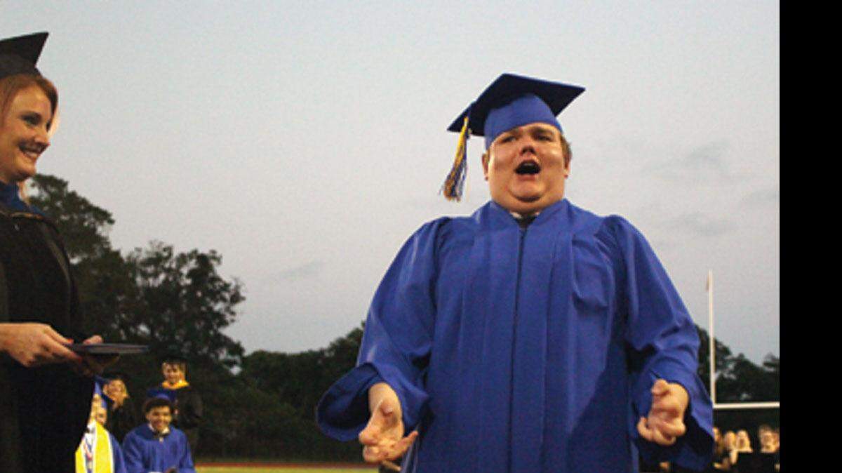  Bay High graduate Christian Ivy receieved the "Super Hero" award at the 2016 commencement ceremony.