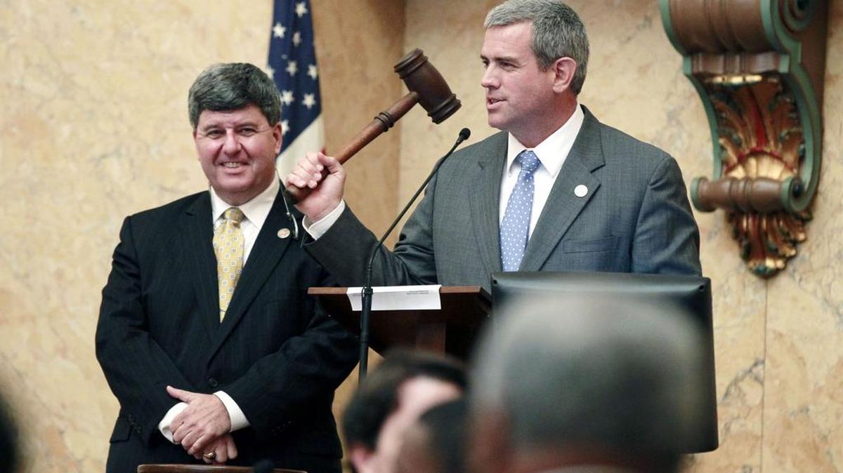 Speaker Pro-Tem Greg Snowden, left, is House Speaker Philip Gunn’s right-hand man.