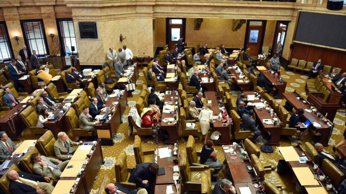 Lawmakers fill the House of Representatives for a special session June 28 in Jackson to give Gov. Phil Bryant permission to take as much as he needs from financial reserves to cover a multimillion-dollar deficit as the budget year ended.