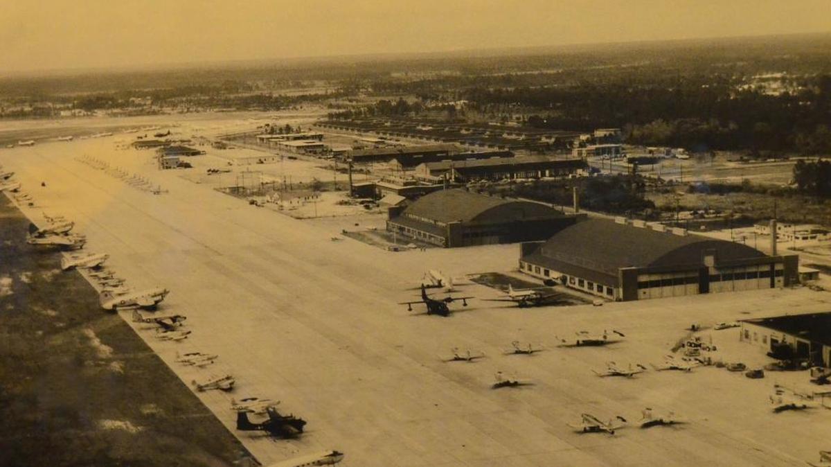 How the airfield turned airport that would become Gulfport-Biloxi International Airport looked in 1953.