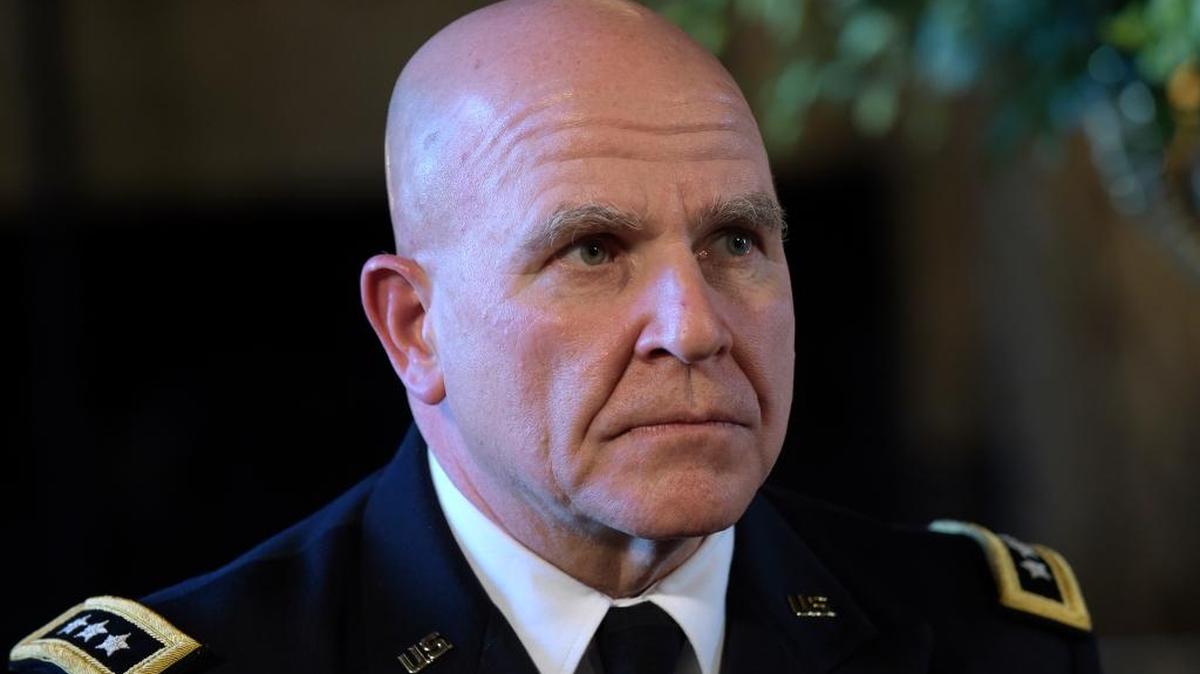 Army Lt. Gen. H.R. McMaster listens as President Donald Trump makes the announcement at Trump’s Mar-a-Lago estate in Palm Beach, Fla., on Monday that McMaster will be the new national security adviser.