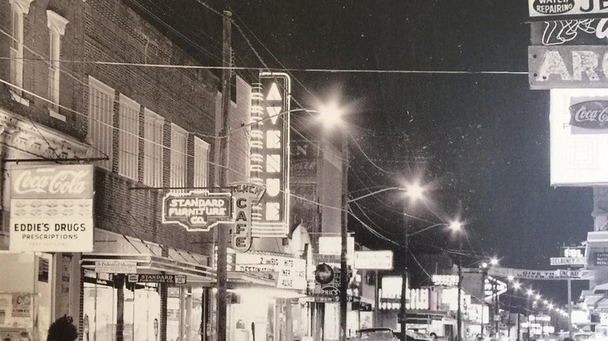 Biloxi Mayor Andrew "FoFo" Gilich presented this photo of Howard Avenue in downtown Biloxi in the 1960s as his vision for restoring two-way traffic and revitalizing the downtown.