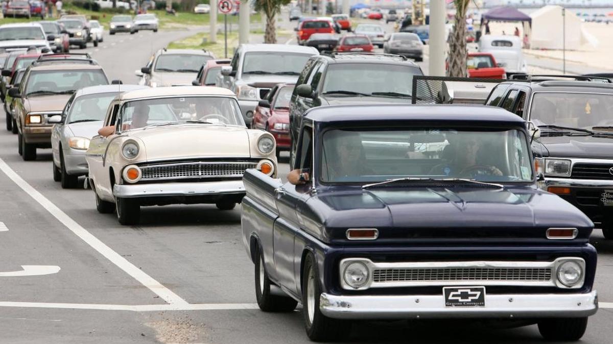 Traffic was heavy on U.S. 90 Saturday during Cruisin’ the Coast. A Sound Off writer is concerned about road construction in progress during the event this year.