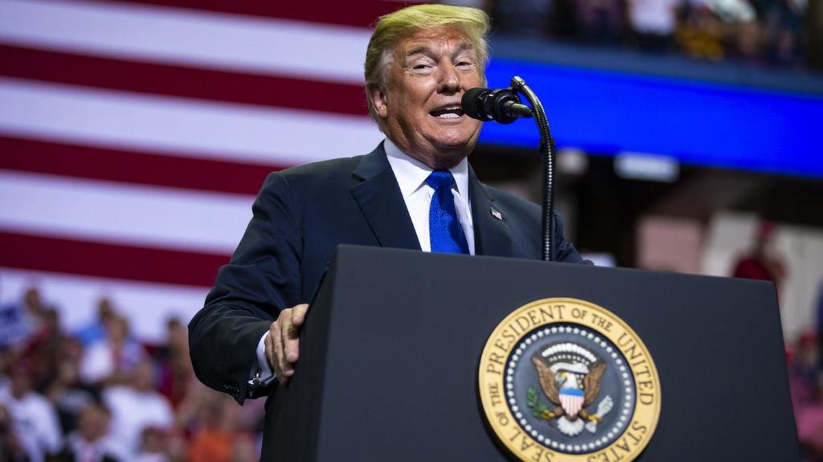 President Donald Trump speaks at a rally in Southaven, Miss., Oct. 2, 2018.
