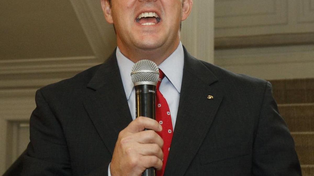Republican State Rep. Steven Palazzo addresses a 4th Congressional District campaign brunch in Laurel, Miss., Monday, Oct. 25, 2010. Palazzo faces incumbent U.S. Rep. Gene Taylor, D-Miss.