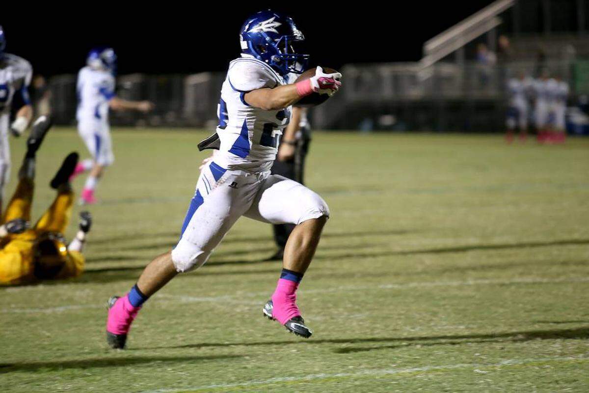 AMANDA McCOY/SUN HERALD Pearl River Central running back Christian Roberts runs the ball for a touchdown against Gautier on Friday, October 10, 2015, at Gautier High.