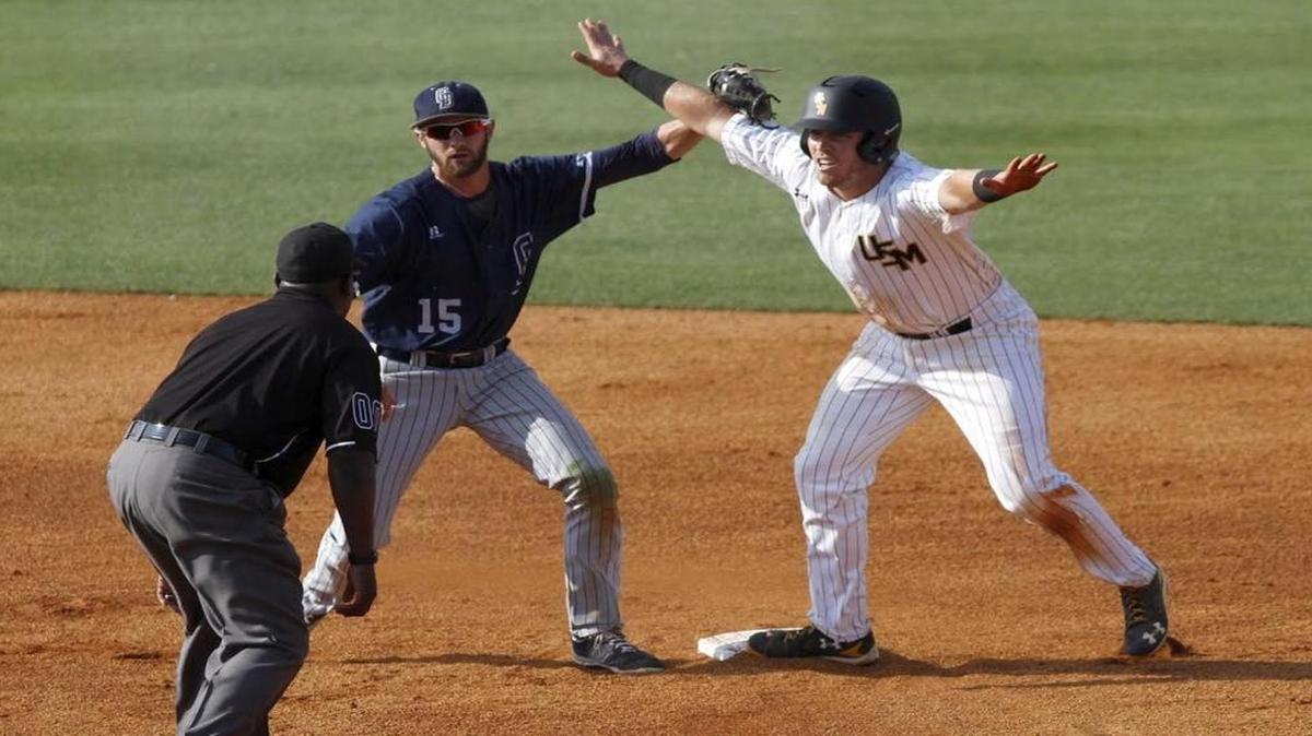 Southern Miss out fielder Dylan Burdeaux had a career day against FAU Friday.