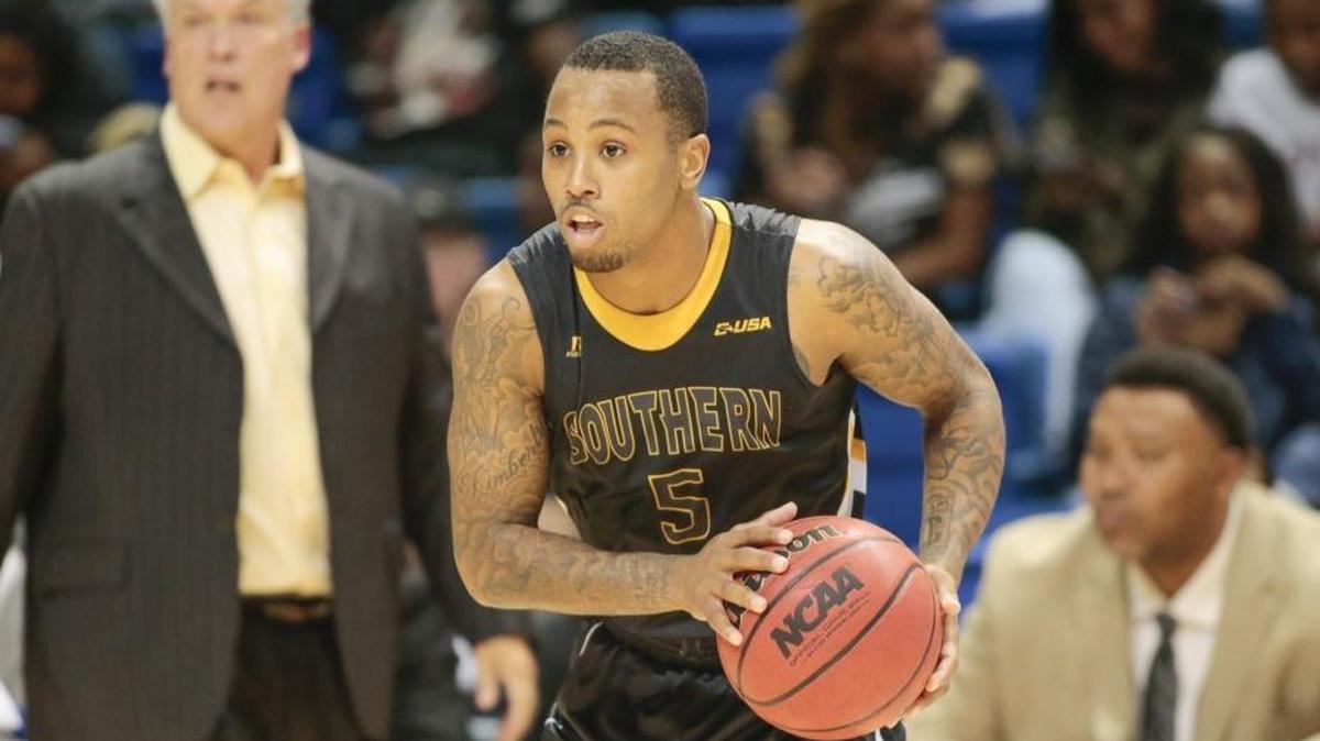 Southern Miss guard Tyree Griffin during the game at South Alabama on Nov. 29, 2017.