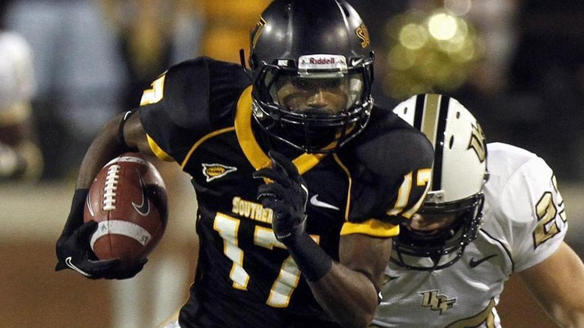 Southern Miss receiver Kelvin Bolden races down field after catching an Austin Davis pass against UCF on Nov. 25, 2011, in Hattiesburg.