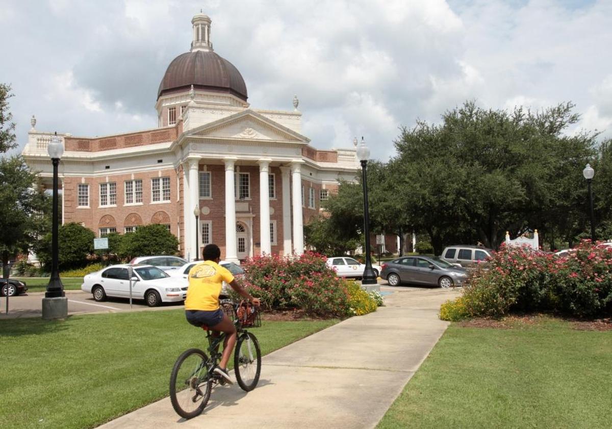 The Aubrey K. Lucas Administration Building at the University of Southern Mississippi in Hattiesburg.