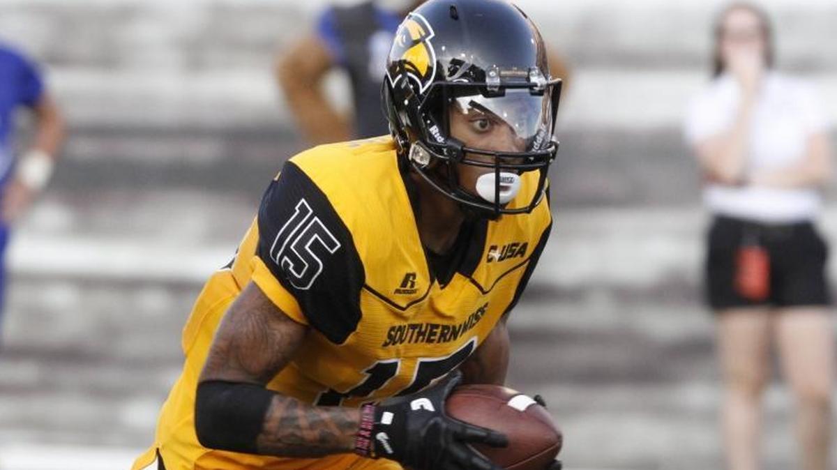 Southern Miss receiver Allenzae Staggers will play his final game as a Golden Eagle against Florida State in the Independence Bowl.
