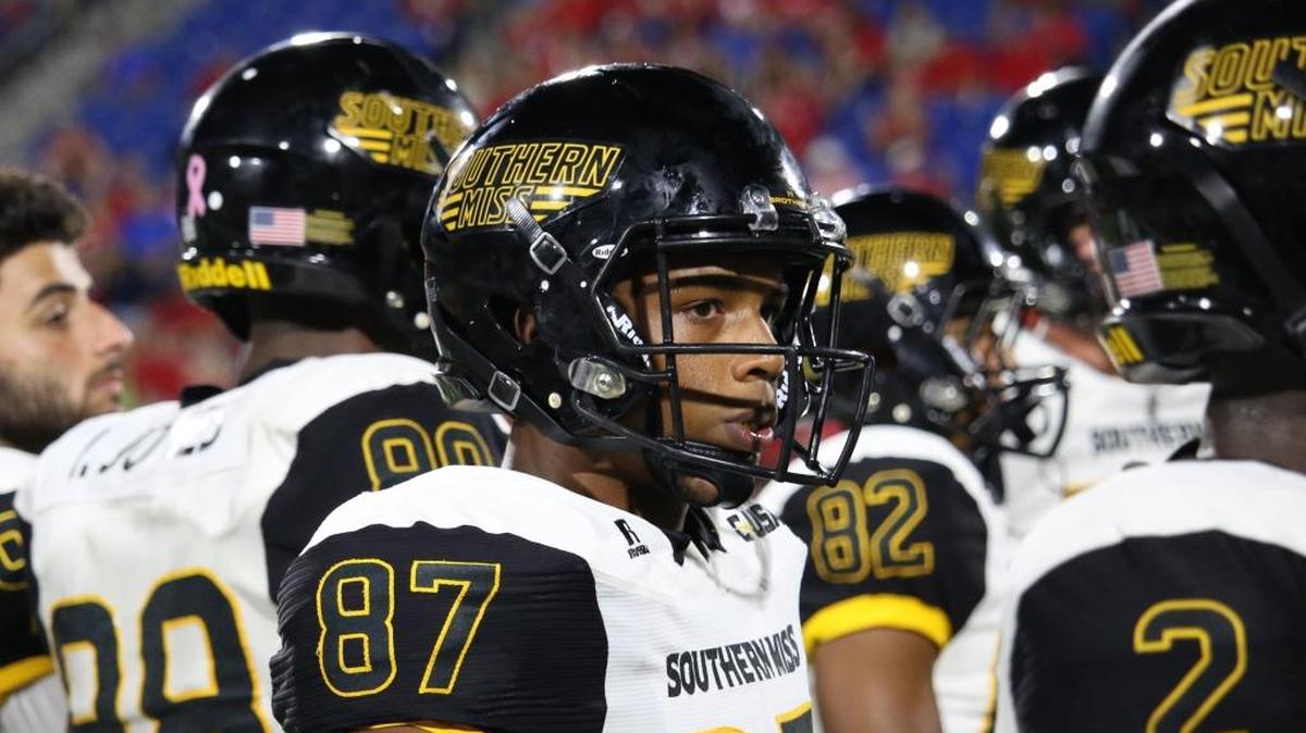 Southern Miss receiver Tim Jones, a Biloxi product, pulled in his first career touchdown on Saturday at Rice.