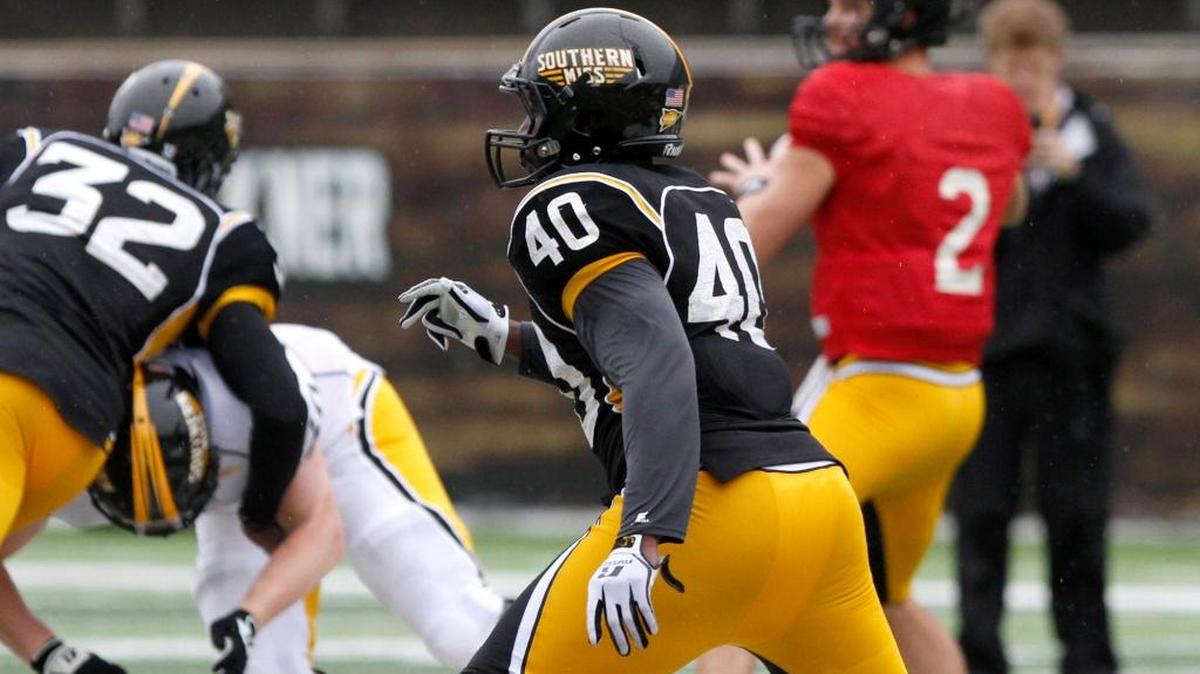 C.J. Perry will start his senior campaign at middle linebacker for Southern Miss.