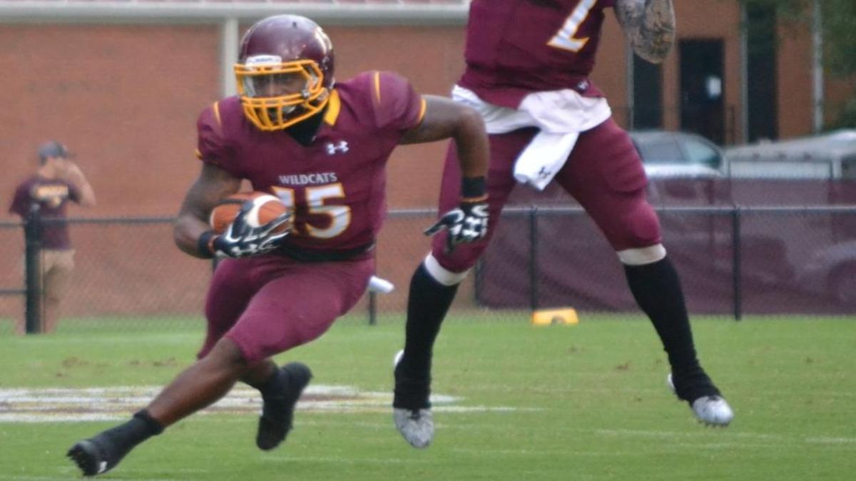 Pearl River Community College running back Ron Thompson heads up field earlier in the season. PRCC hosted Hinds on Thursday.