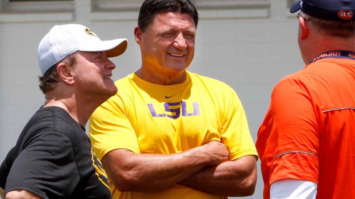 Ed Oregon is the interim head coach at LSU after Les Miles was fired on Sunday.