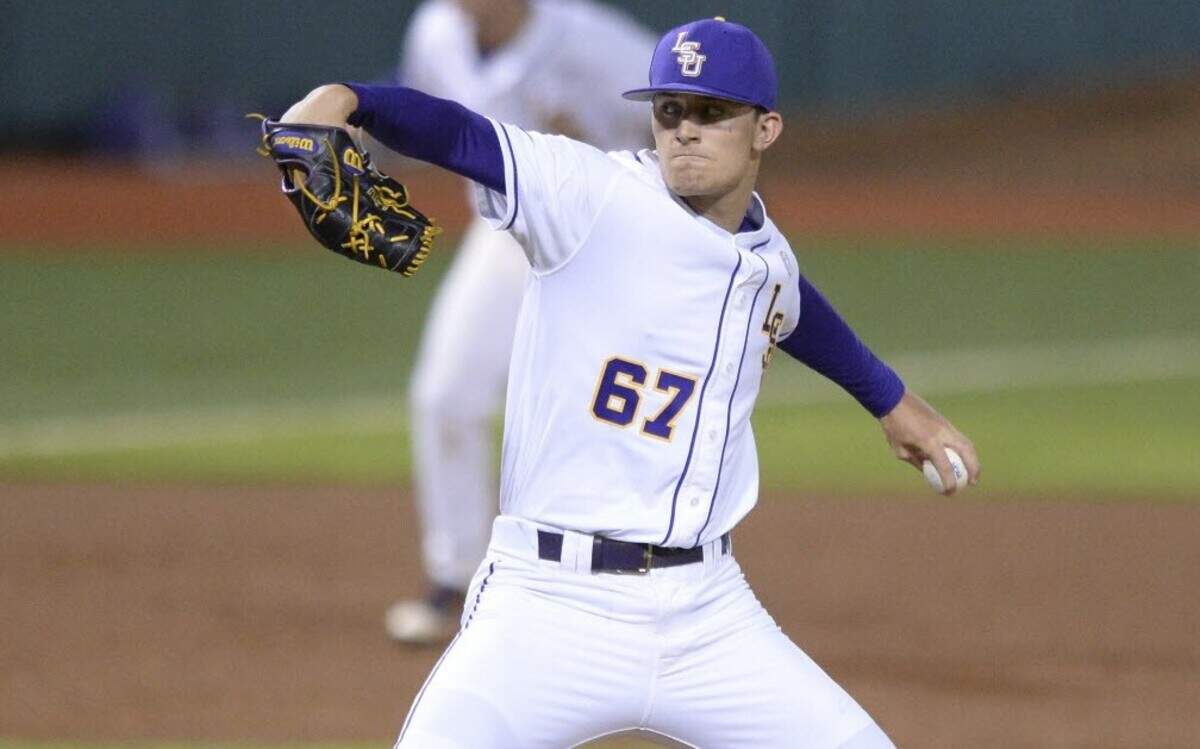 LSU pitcher Jake Latz will get the ball against Rice in the deciding game of the Baton Rouge Regional.