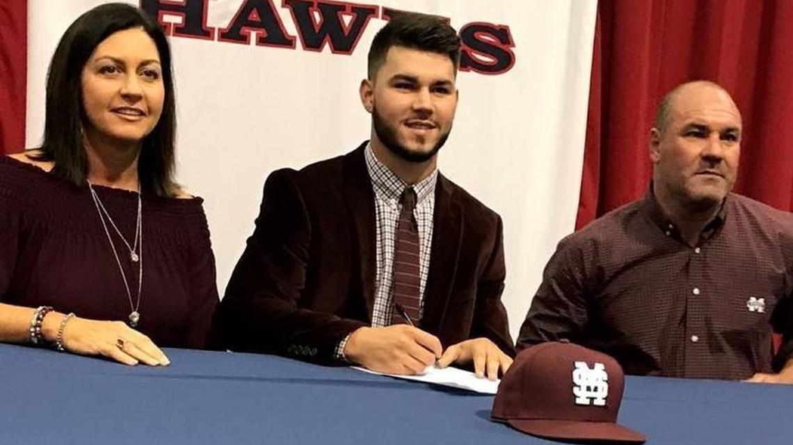 Hancock baseball standout Landon Jordan signed with Mississippi State on Wednesday during a signing ceremony at HHS.