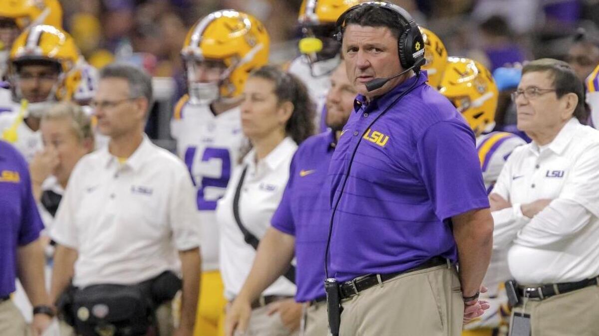 LSU head coach Ed Orgeron returns to Davis Wade Stadium Saturday when the Tigers travel to Mississippi State.