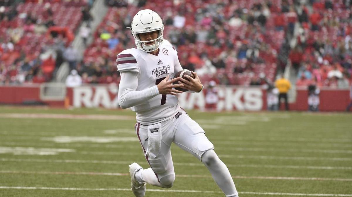 Mississippi State quarterback Nick Fitzgerald was injured in the first quarter of the Egg Bowl on Thursday.