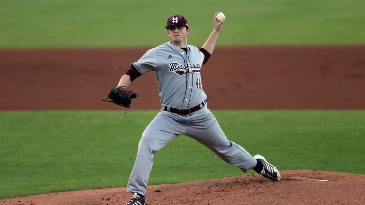 Mississippi State sophomore Konnor Pilkington will likely pitch in the second game of the Hattiesburg Regional for the Bulldogs.
