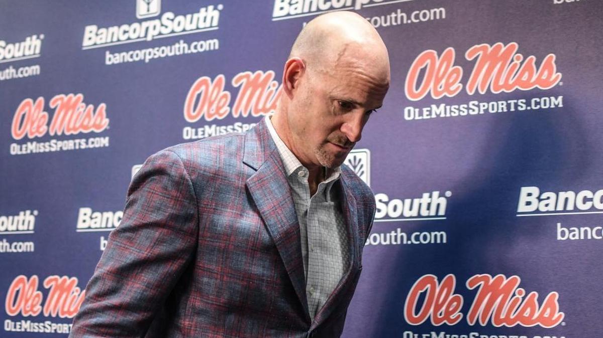Ole Miss head coach Andy Kennedy leaves a press conference at the Pavilion at Ole Miss in Oxford on Monday, February 12, 2018. Kennedy, in his 12th season as Ole Miss’ head coach, announced he would not return as coach following this season.