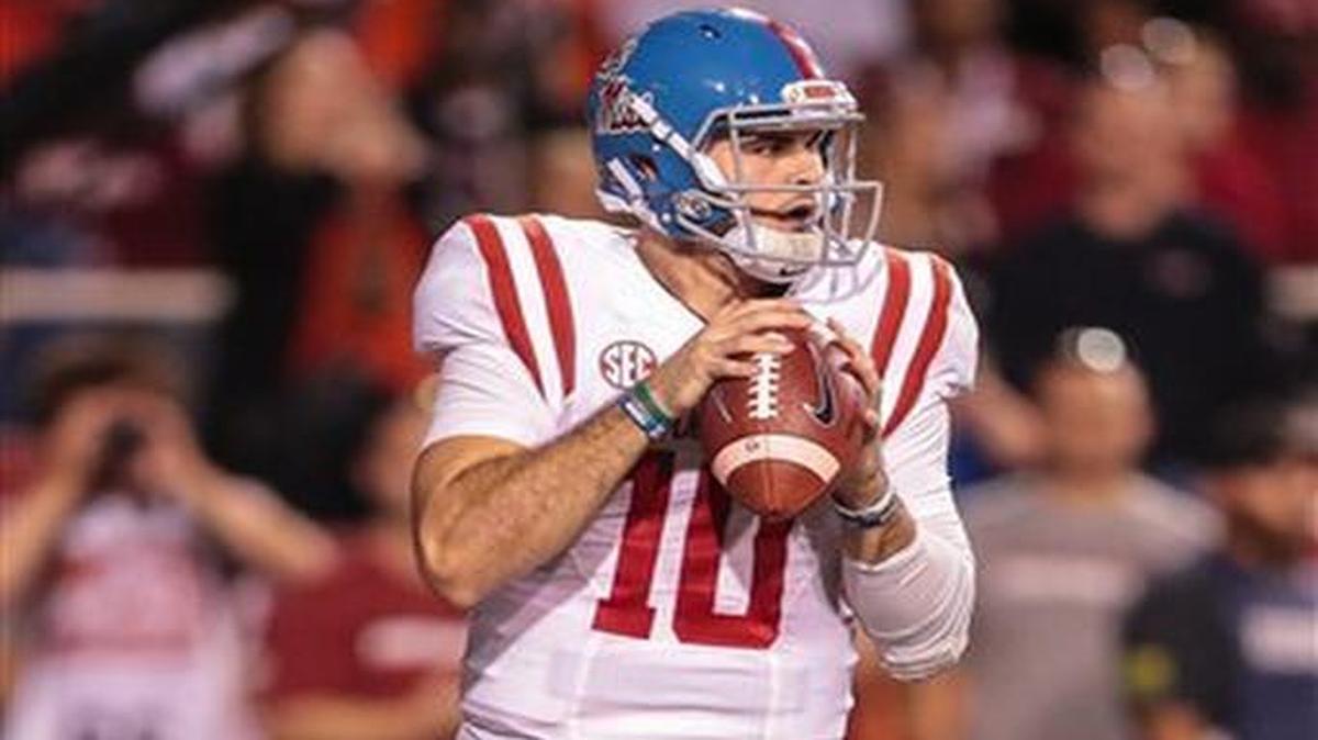 Ole Miss quarterback Chad Kelly (10) was the final pick of the NFL Draft by the Denver Broncos in the seventh round.