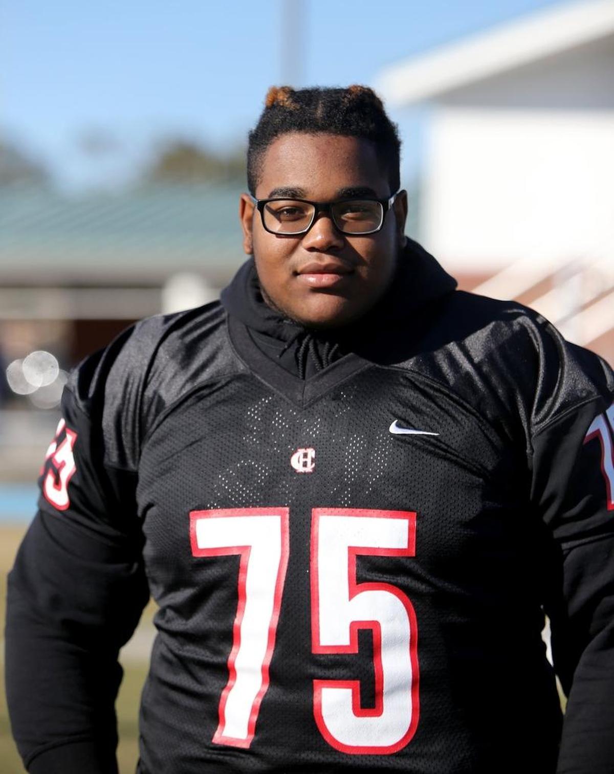 Harrison Central offensive lineman Bryce Ramsey.