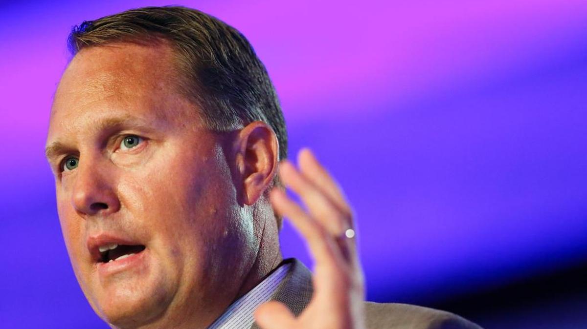 Ole Miss head coach Hugh Freeze speaks to the media at the Southeastern Conference football media days Thursday in Hoover, Ala.
