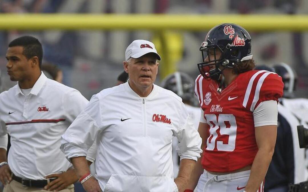 Ole Miss defensive coordinator Dave Wommack watches warmups before the Rebels game against Georgia Southern on Nov. 5 in Oxford.