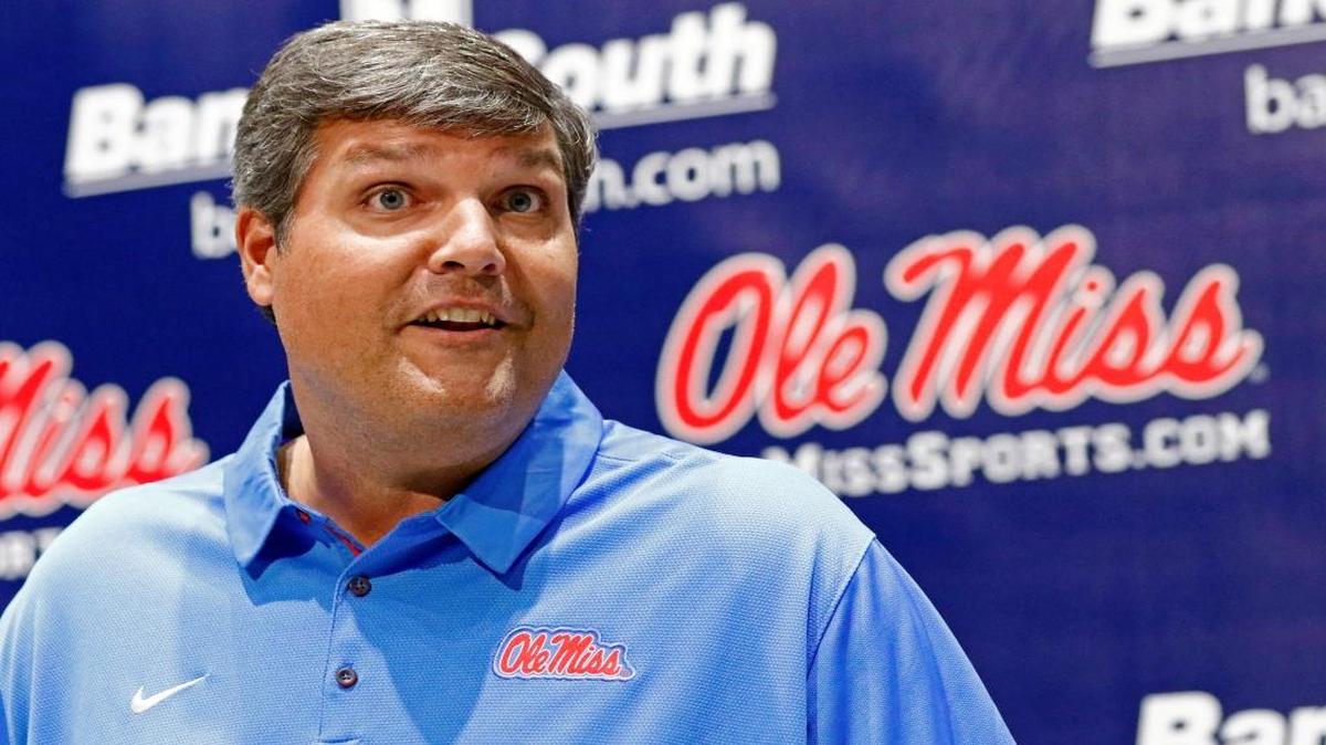 Ole Miss interim football coach Matt Luke discusses his expectations for the NCAA college football team's season, Wednesday in Oxford, Miss. Ole Miss opens its preseason camp after a tumultuous offseason highlighted by the stunning resignation of coach Hugh Freeze last month.