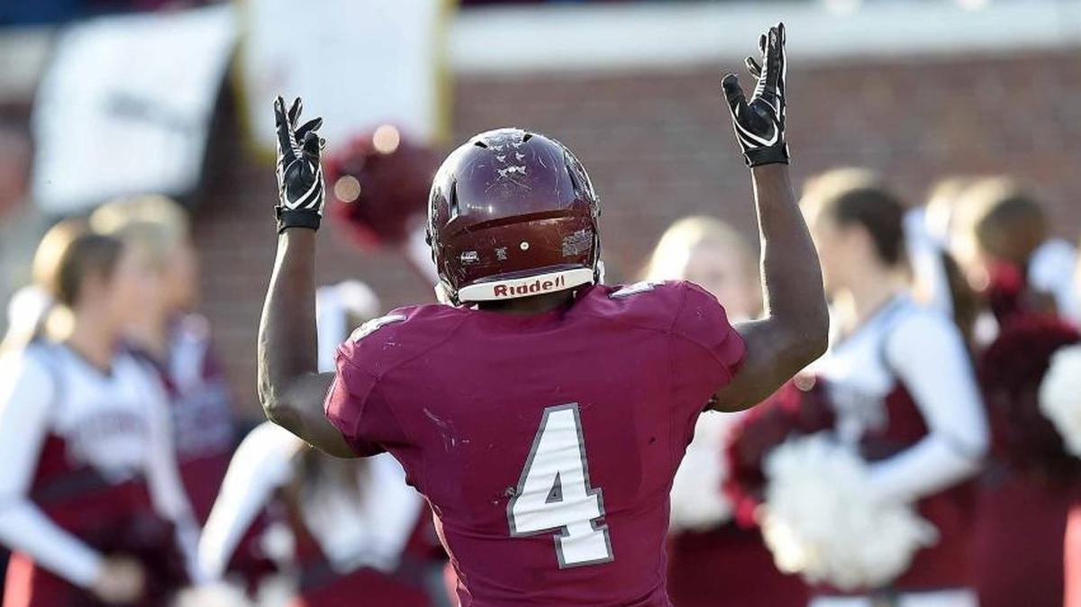 East Central running back Tony Brown celebrates his touchdown against Noxubee County on Dec, 2, 2017 at at Vaught-Hemmingway Stadium in Oxford. Brown has piled up plenty of yards and touchdowns, but has no Division I college offer.