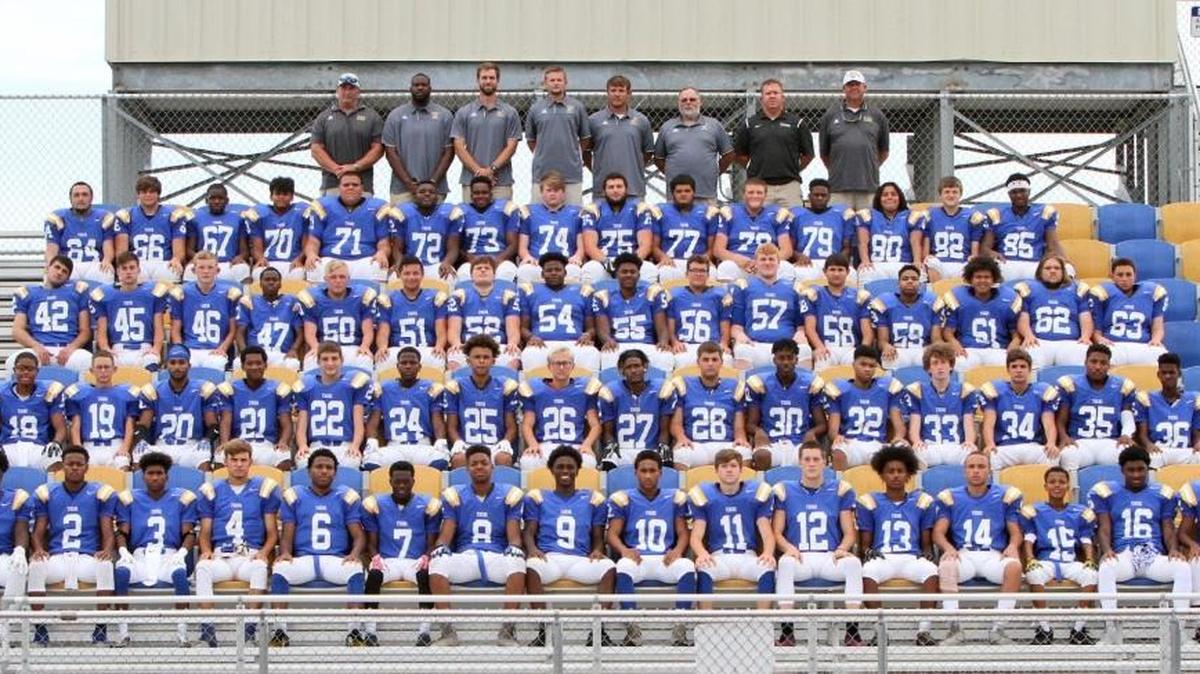 Bay High Football team on Tuesday, Aug. 8, 2017.