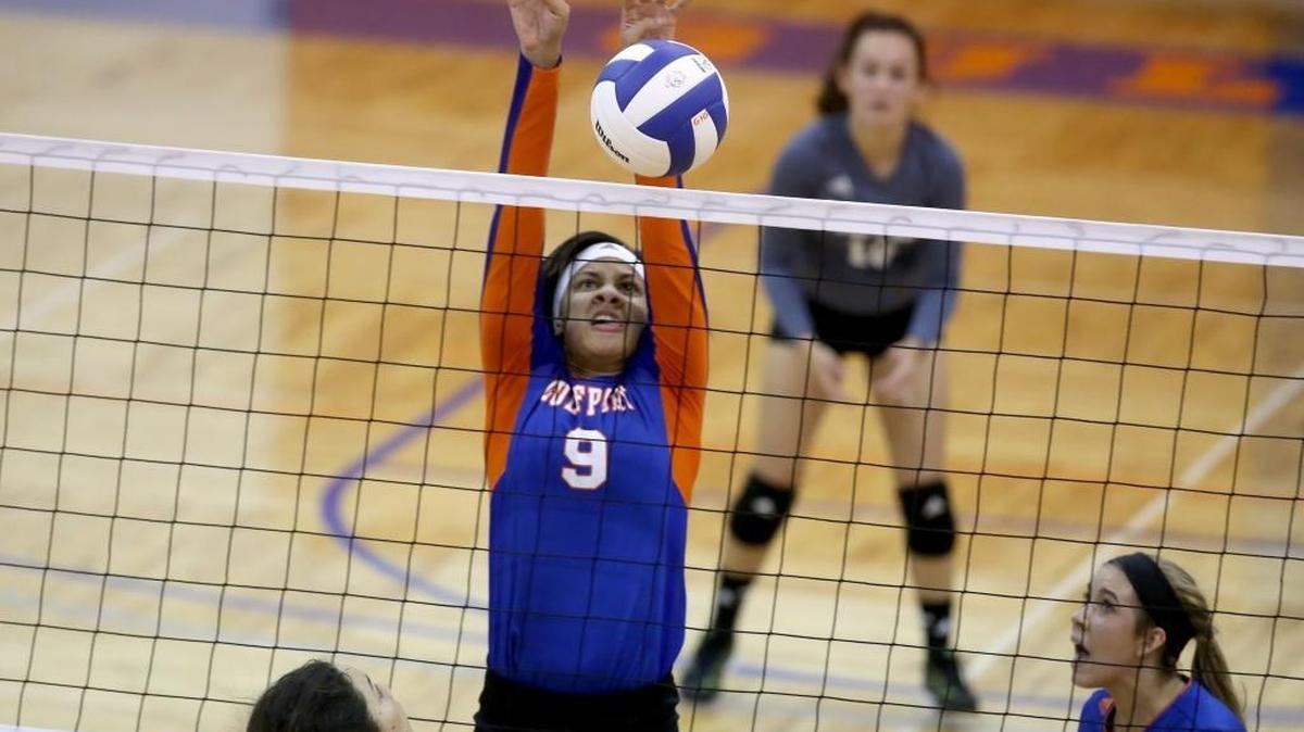 Gulfport's Alexus Marsh blocks the ball while competing against Biloxi on Tuesday, September 13, 2016, at Gulfport High. Marsh helped GHS beat Harrison Central on Tuesday.