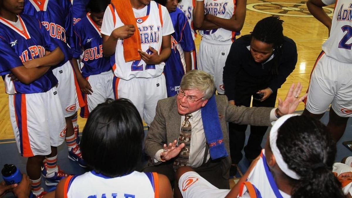 Gulfport coach Donny Fuller talks to his team during a game in 2011. Fuller announced his resignation as coach Wednesday. He will remain with GHS as assistant athletic director.