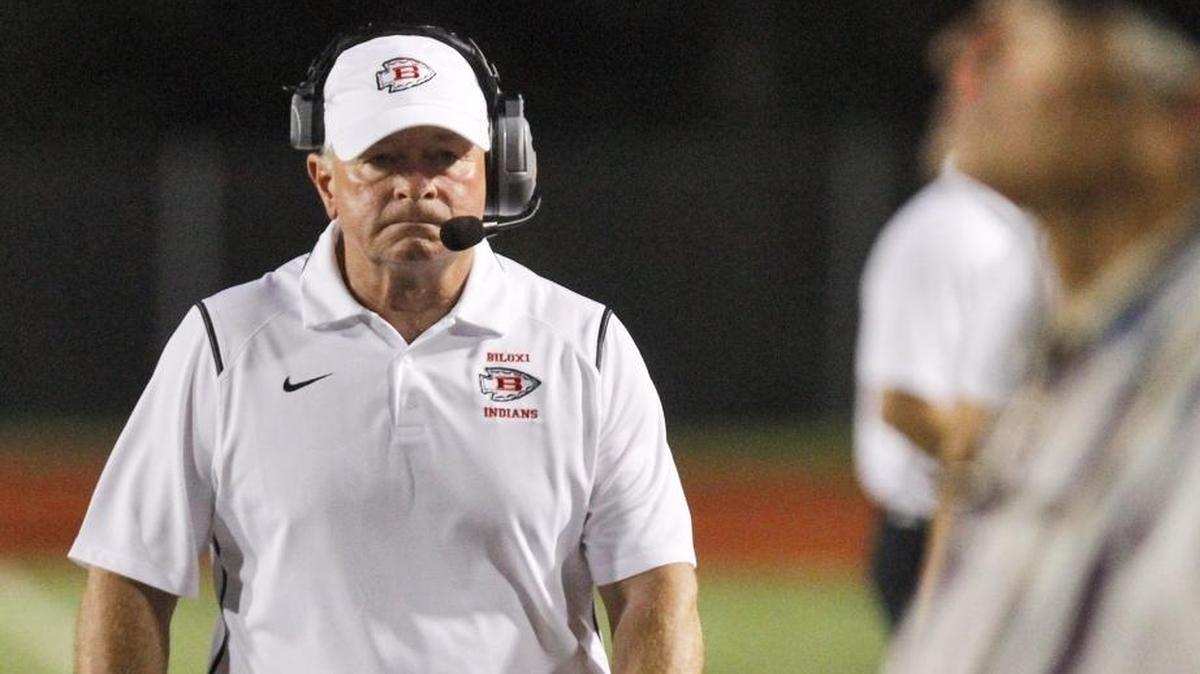 Biloxi head football coach Bobby Hall paces the sideline during the first quarter of their game against D'Iberville at Biloxi Stadium on Friday, Sept. 22, 2016. Biloxi hosts Pascagoula on Friday.