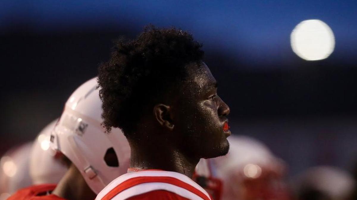 Donte Starks watches from the sidelines during his first game as a Biloxi Indian on Friday, September 1, 2017, at Biloxi High. Starks announced Wednesday he’s transferring back to John Ehret, which is where he transferred to from St. Martin last year.