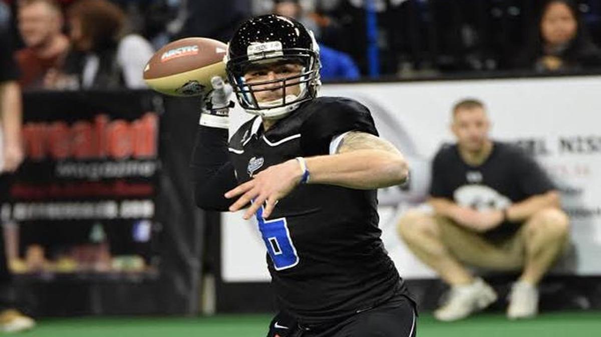 Former St. Stanislaus quarterback Dylan Favre has had a record-setting season with the Cedar Rapids Titans.