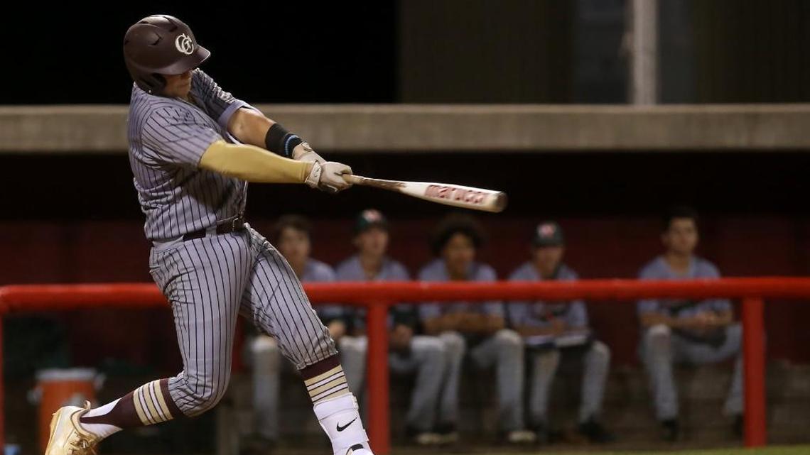 George County's Logan Tanner goes to bat against West Harrison during the Battle at the Beach baseball tournament on Friday, March 17, 2017, at Biloxi High. Tanner committed to Mississippi State on Monday.