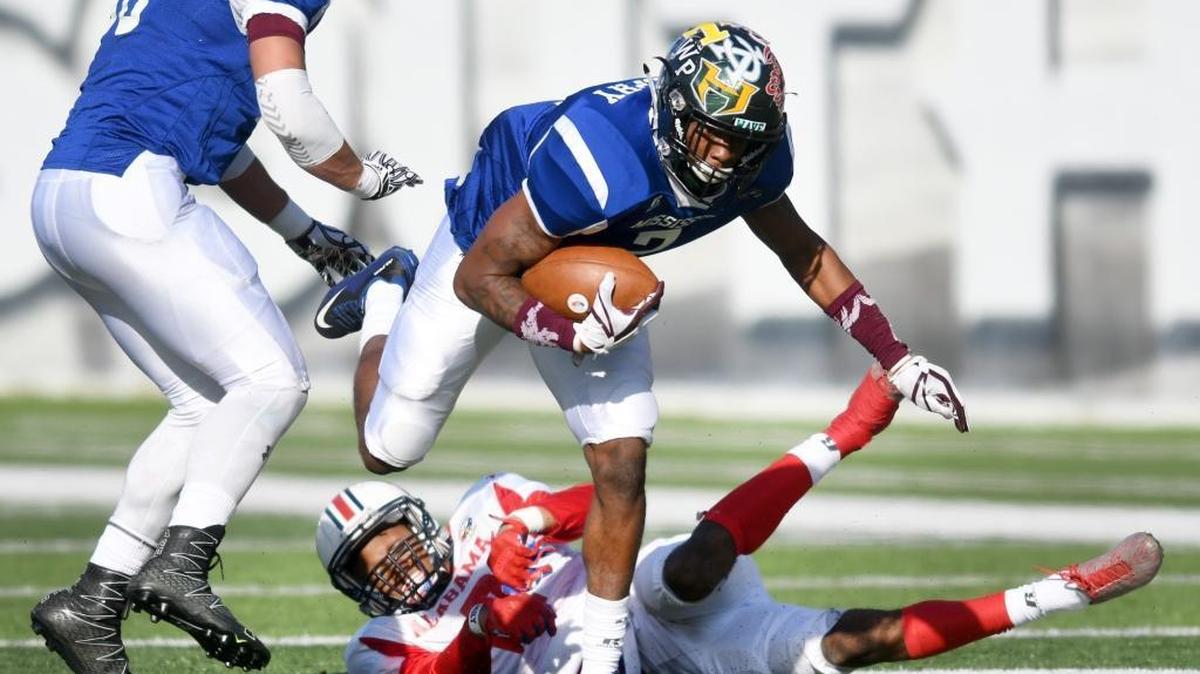 Marcus Murphy of West Point carries the ball in the 31st Mississippi Alabama Football Classic at M.M. Roberts Stadium in Hattiesburg.