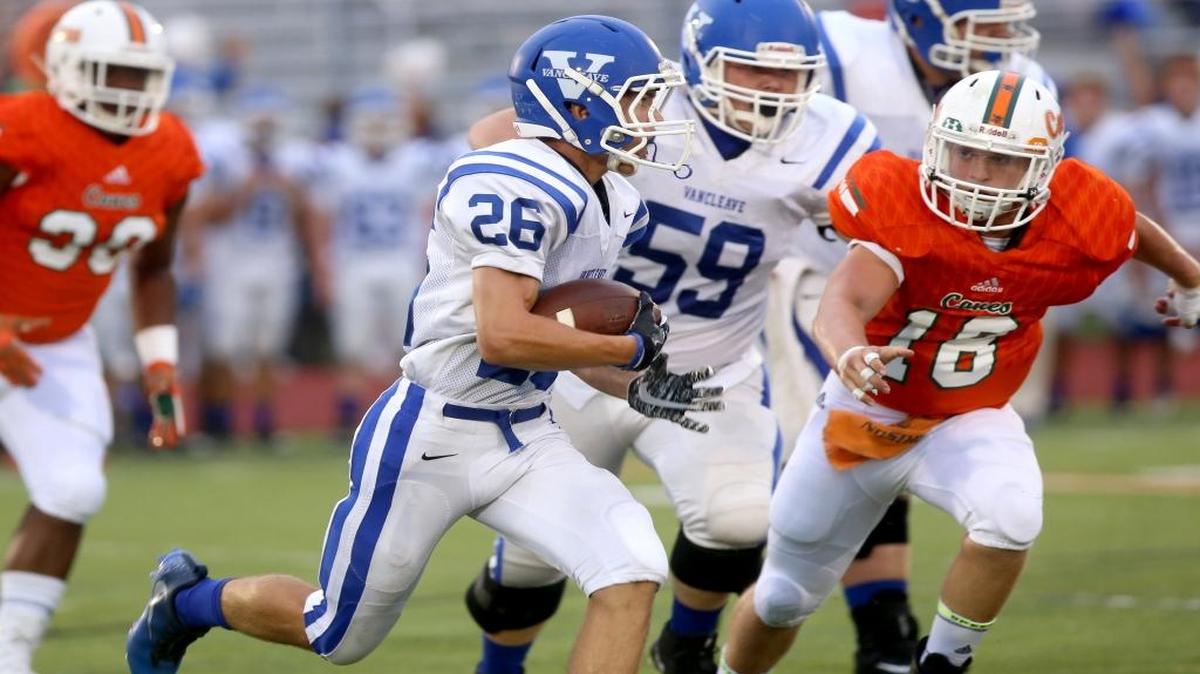 Vancleave's C.J. Johnson runs the ball against West Harrison on Friday, August 25, 2017, at West Harrison High. Vancleave hosted Greene County on Friday.