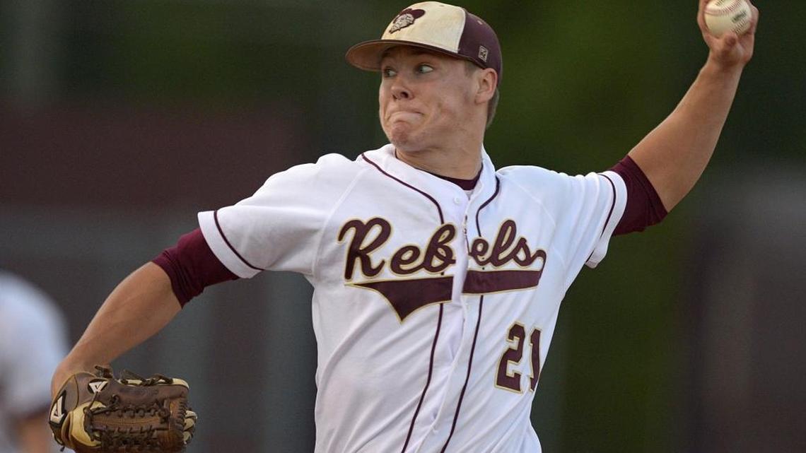 George County pitcher Justin Steele works against East Central in the first inning in 2014 at George County High School in Lucedale.