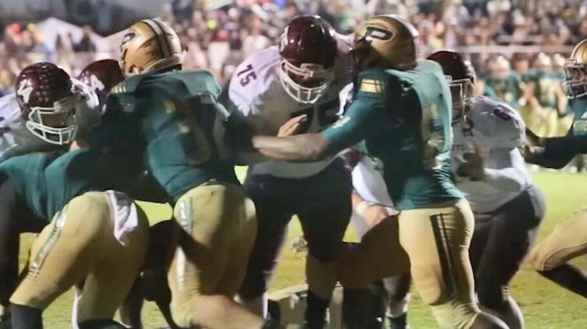 East Central offensive lineman Wyatt Green makes a block against Poplarville.