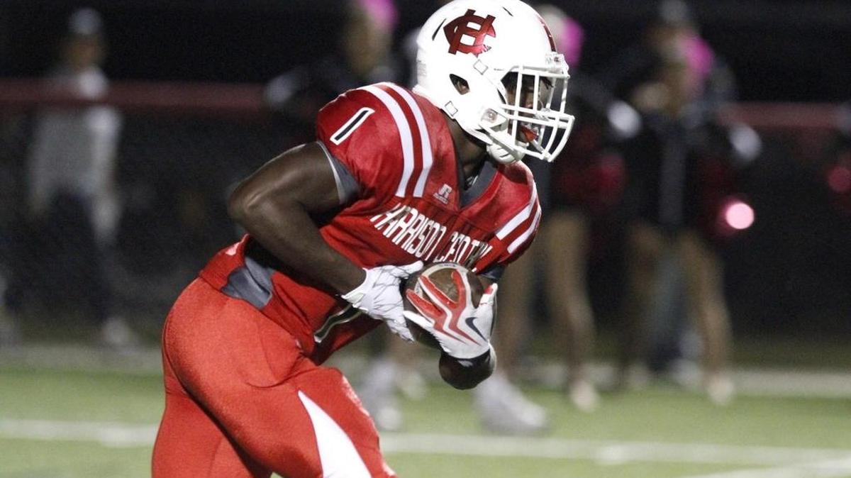 Harrison Central running back Keon Moore scores a touchdown against D'Iberville on Oct. 28, 2016 in Lyman.