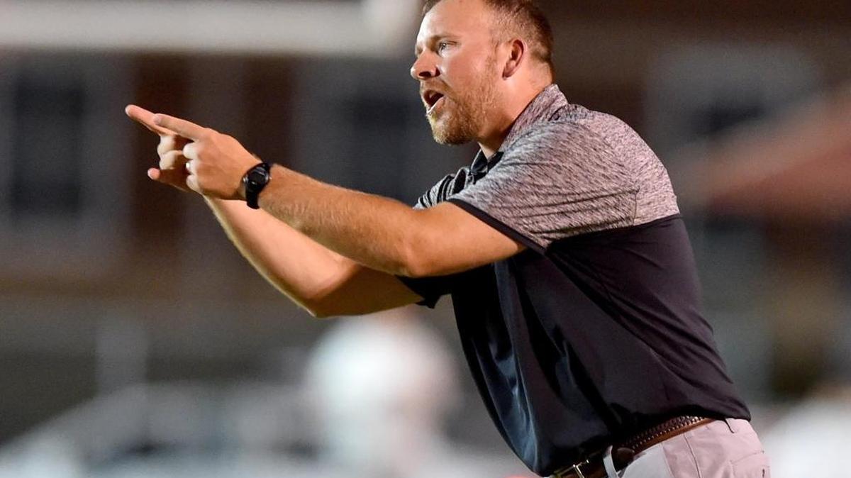 East Central head coach Seth Smith reacts during the second quarter against Hazlehurst, Friday, Sept. 15, 2017, at East Central High School in Hurley.
