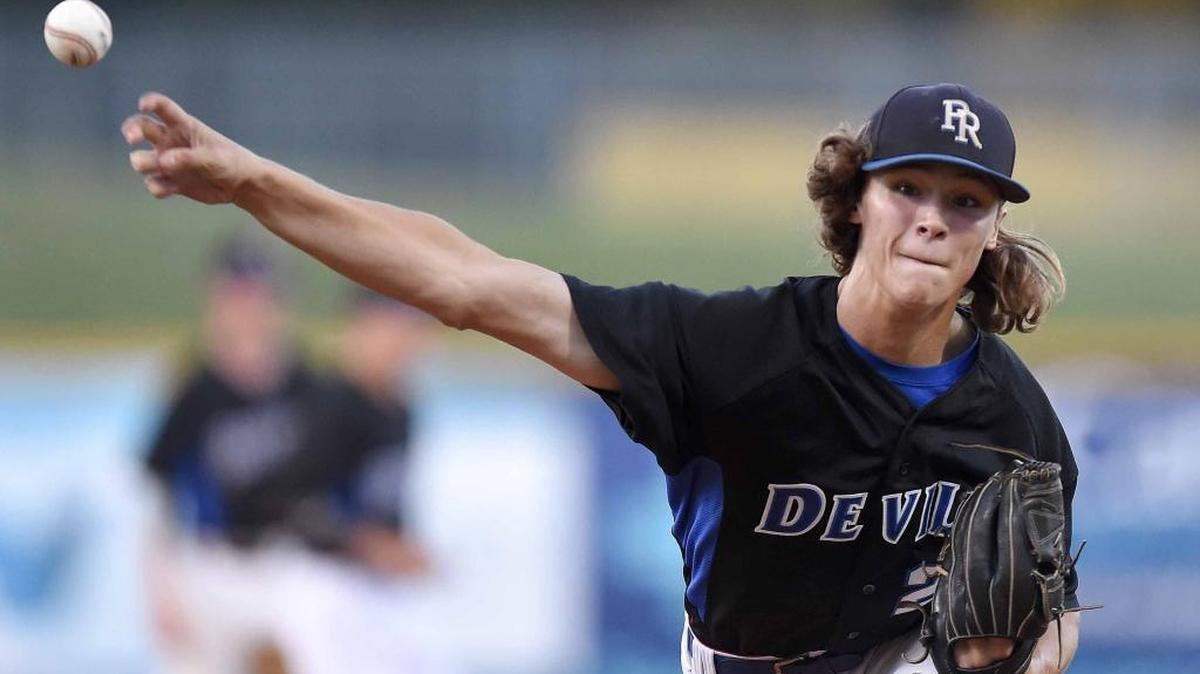Pearl River Central's Rigell Robinson pitches against Oxford on Tuesday in the MHSAA State Baseball Championships at Trustmark Park in Pearl.