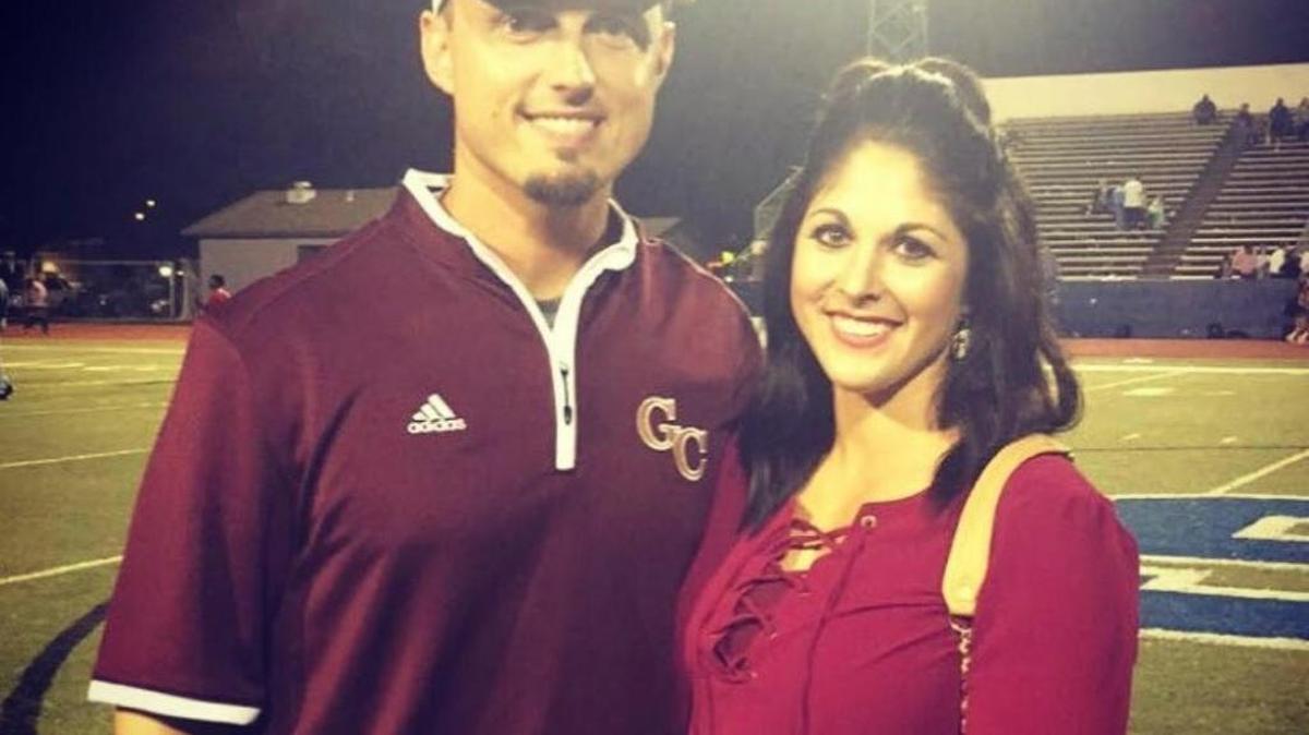 Michael King, pictured with his wife, Danielle, has accepted the head football coach position at Greene County. King coached the Wildcats before joining George County’s staff.