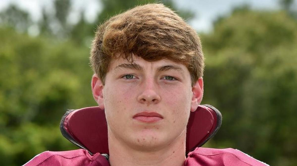 East Central Hornets middle linebacker Avery White.