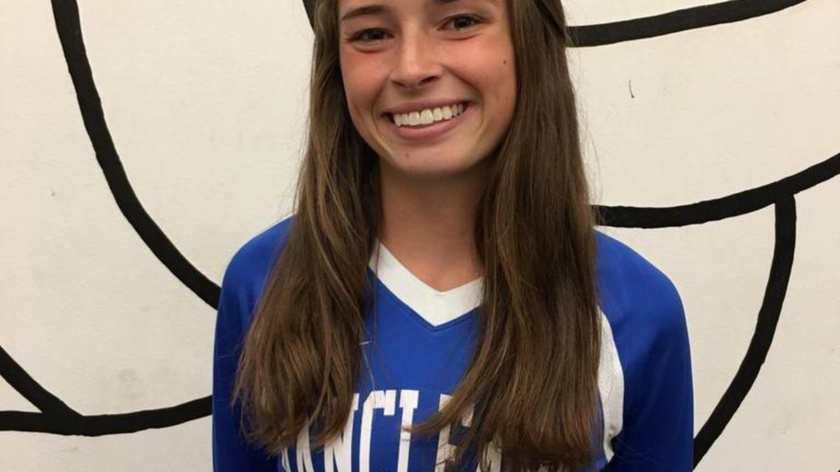 Sydney Salter was one of the leaders in Vancleave volleyball Friday in state semifinal play in Jackson.